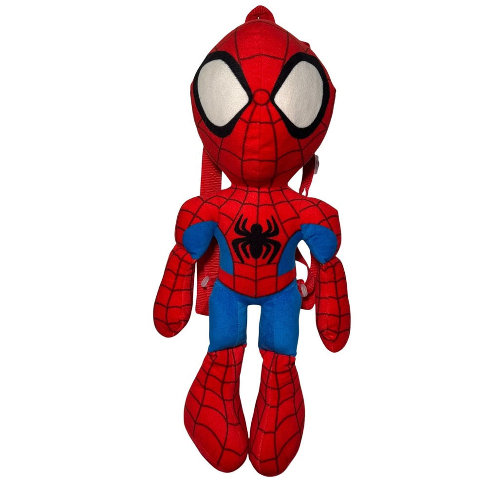 Marvel Spidey and His Amazing Friends Spiderman Plush Backpack Red Blue 18 Inch